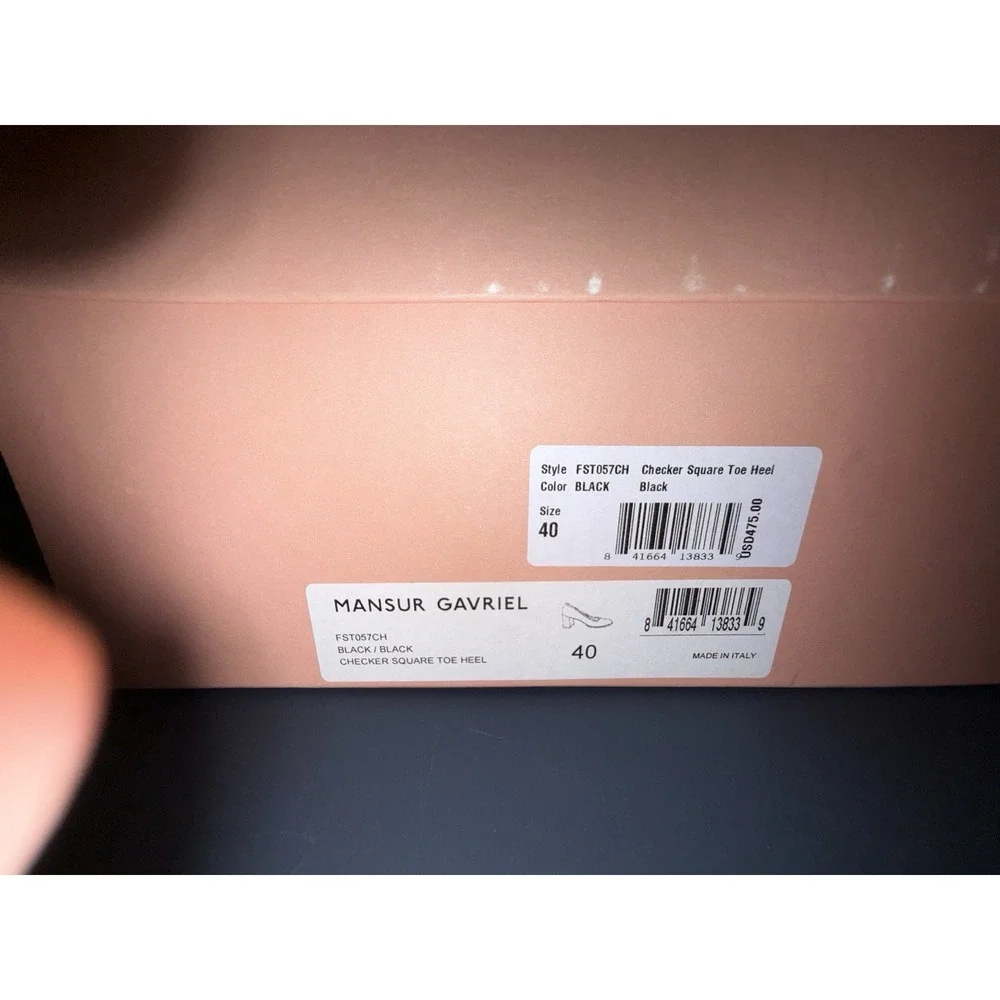 Mansur Gavriel Women's Heels UK 4.5 Black Checkered 100% Other Court - Picture 14 of 14